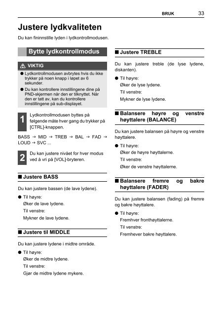 Toyota TNS410 - PZ420-E0333-NO - TNS410 - Manuale d'Istruzioni