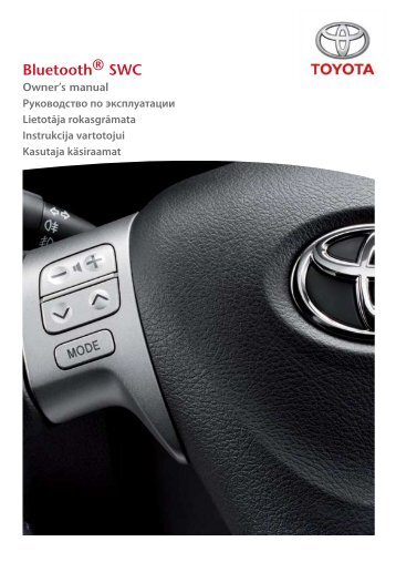 Toyota Bluetooth SWC English Russian Lithuanian Latvian Estonian - PZ420-00293-BE - Bluetooth SWC English Russian Lithuanian Latvian Estonian - Manuale d'Istruzioni