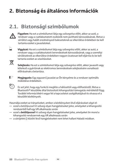 Toyota Bluetooth hands - PZ420-I0290-EE - Bluetooth hands-free system (English Czech Hungarian Polish Russian) - Manuale d'Istruzioni