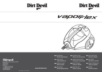 Dirt Devil Vaporflex - Bedienungsanleitung Dirt Devil Vaporflex Dampfreiniger M3101