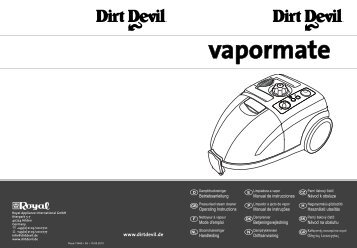 Dirt Devil VaporMate - Bedienungsanleitung Dirt Devil Vapormate M388