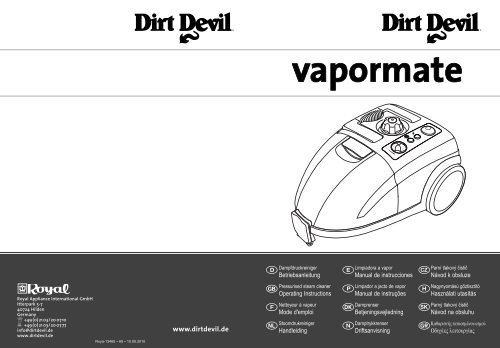 Dirt Devil VaporMate - Bedienungsanleitung Dirt Devil Vapormate M388