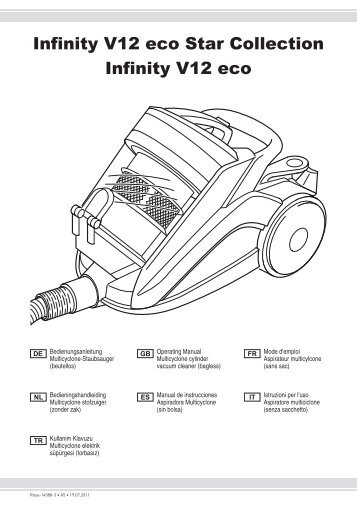 Dirt Devil Infinity V12 eco - Bedienungsanleitung Dirt Devil Infinity V12