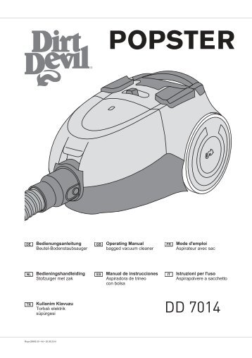 Dirt Devil POPSTER Limejuice - Bedienungsanleitung Dirt Devil POPSTER DD7014