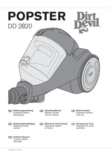 Dirt Devil POPSTER Limejuice - Bedienungsanleitung Dirt Devil POPSTER DD2820