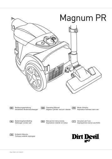 Dirt Devil Centrixx XL / MAGNUM PR - Bedienungsanleitung Dirt Devil Centrixx XL / MAGNUM PR M3883