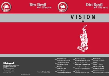 Dirt Devil Vision V1 - Bedienungsanleitung Dirt Devil Vision V1 BÃ¼rstsauger M6915