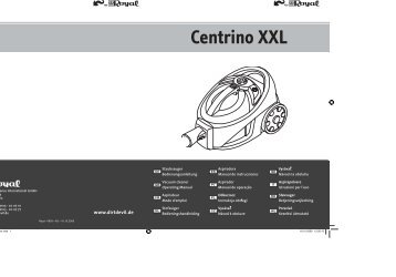 Dirt Devil Centrino XXL - Bedienungsanleitung Dirt Devil Centrino XXL M2010