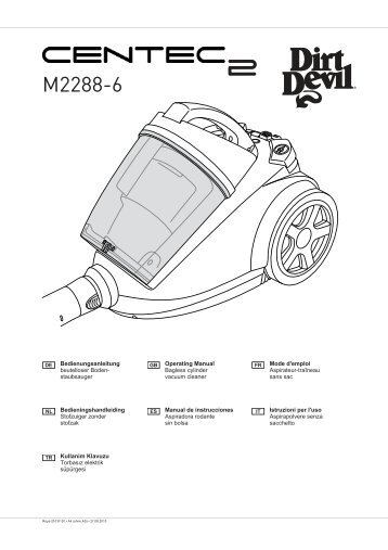 Dirt Devil Centec 2 - Bedienungsanleitung Dirt Devil Centec 2 M2288-6