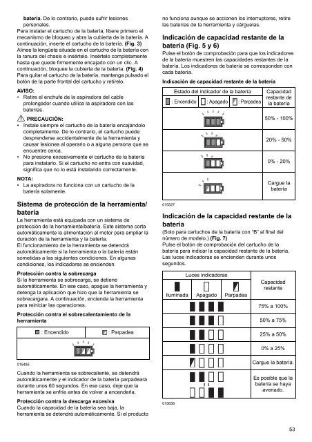 Makita ASPIRATORE AC/DC 8L 18Vx2 - DVC860LZ - Manuale Istruzioni