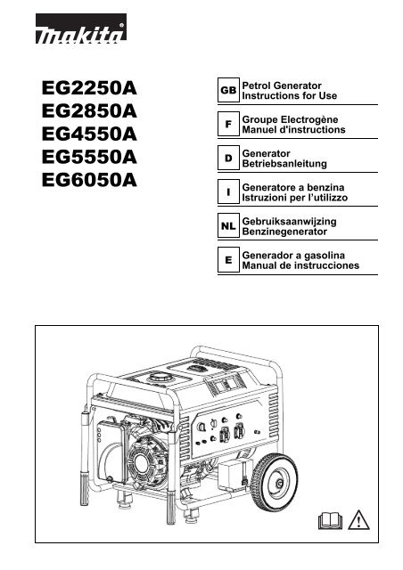 Makita GENERATORE 6KW - EG6050A - Manuale Istruzioni