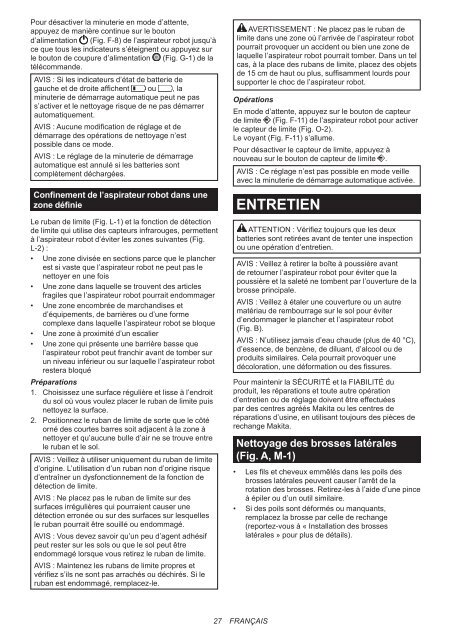 Makita ROBOT PULITORE 18V - DRC200 - Manuale Istruzioni