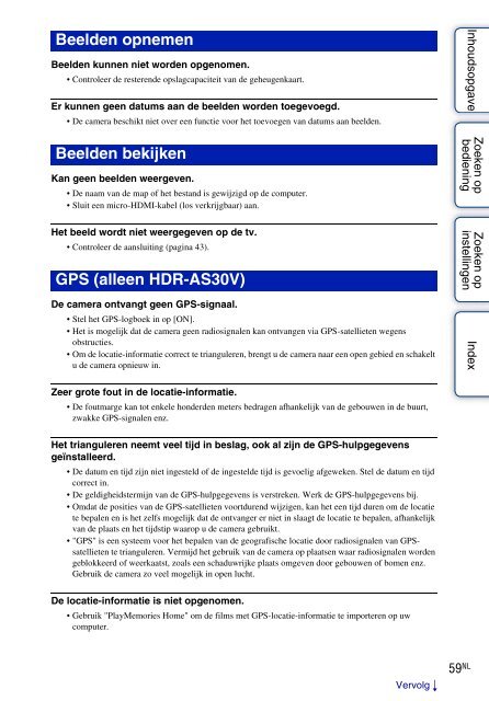 Sony HDR-AS30VR - HDR-AS30VR Guida all&rsquo;uso Olandese