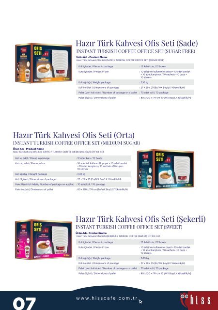 Hiss Ürün Kataloğu