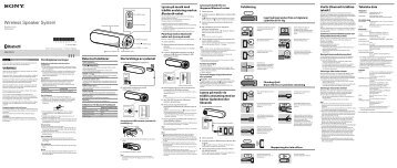 Sony SRS-BTD70 - SRS-BTD70 Istruzioni per l'uso Svedese