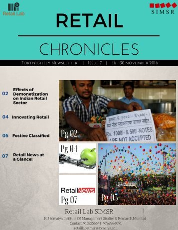 Retail Chronicles Issue 7 (16 to 30 November)