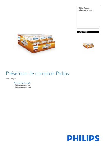 Philips Displays PrÃ©sentoir de piles - Fiche Produit - FRA