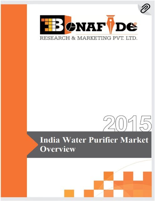 Sample_India Water Purifier Market Overview