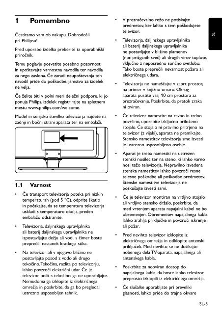 Philips TV LCD - Mode d&rsquo;emploi - SLV