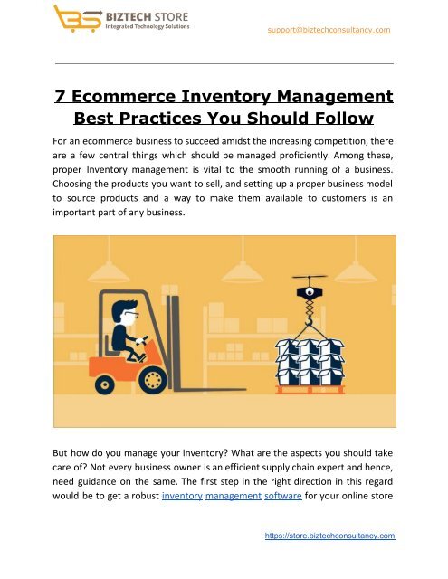 7 Ecommerce Inventory Management Best Practices You Should Follow