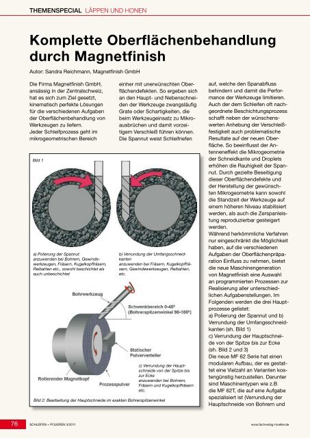 Komplette Oberflächenbehandlung durch Magnetfinish