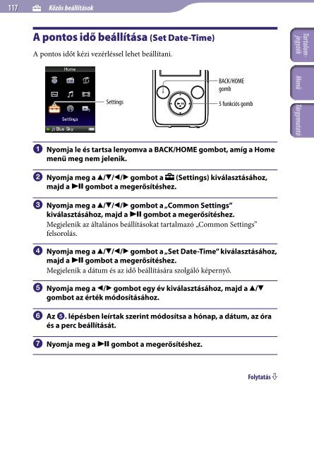 Sony NWZ-S639F - NWZ-S639F Istruzioni per l'uso Ungherese