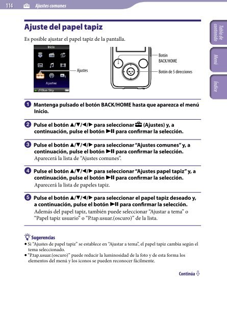 Sony NWZ-S639F - NWZ-S639F Istruzioni per l'uso Spagnolo