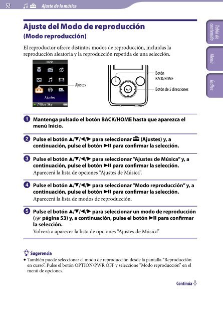 Sony NWZ-S639F - NWZ-S639F Istruzioni per l'uso Spagnolo