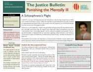 Justice Bulletin - Punishing the Mentally Ill