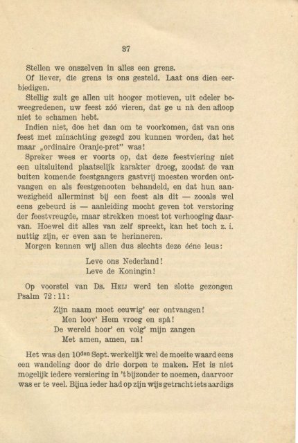 Onafhankelijkheidsfeesten Tienhoven, Oud-Maarsseveen en Breukeleveen op 9 en 10 september 1913