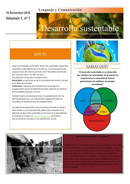 EL Desarrollo Sustentable 