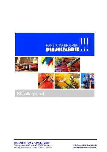 Künstlerpinsel – Katalog 2016