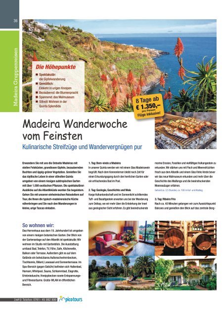 Picotours Katalog Sommer 2017