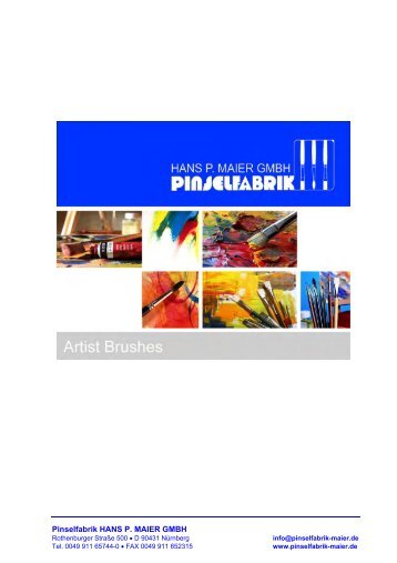 Artist Brushes – Catalogue 2016