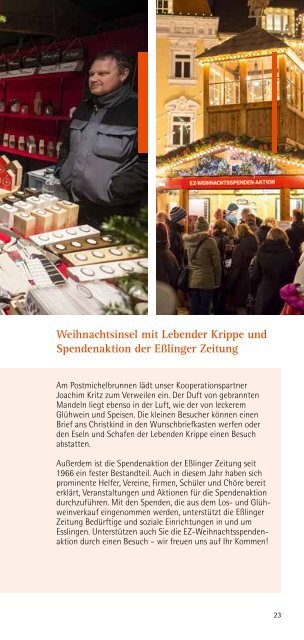 Programm für den Esslinger Mittelaltermarkt & Weihnachtsmarkt 2016