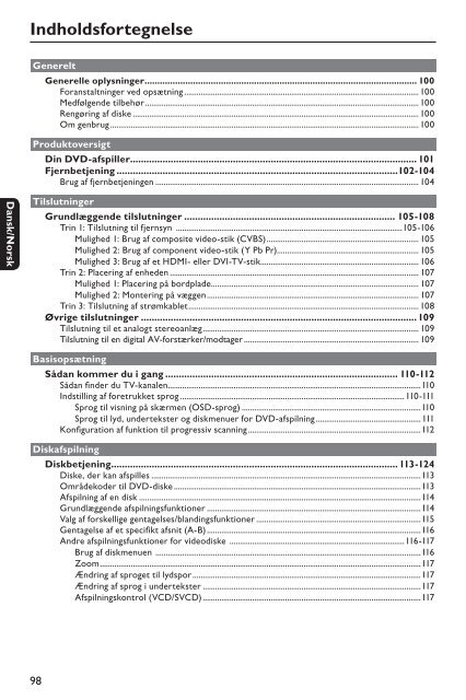 Philips Lecteur de DVD - Mode d&rsquo;emploi - NOR