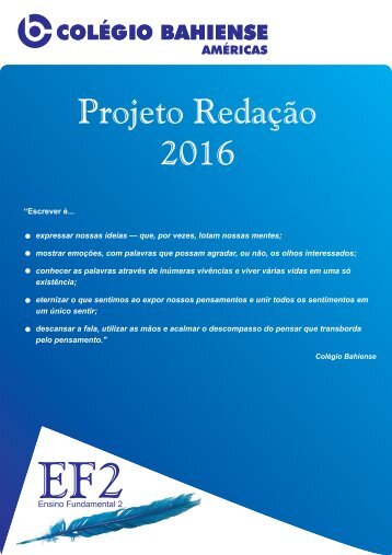 Projeto Redação 2016 - AME EF2