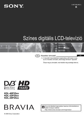 Sony KDL-26P2520 - KDL-26P2520 Istruzioni per l'uso Ungherese