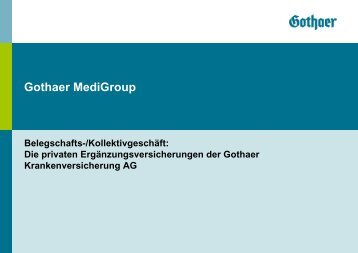 Gothaer MediGroup Z Zahnergänzung ohne Alterungsrückstellung ...