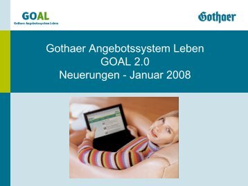 Neue Risikoversicherung - Gothaer