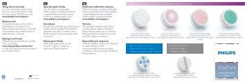 Philips Brosse de nettoyage exfoliante - Mode dâemploi - SLK