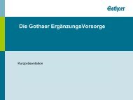 Die Gothaer ErgänzungsVorsorge - Gothaer Makler-Portal