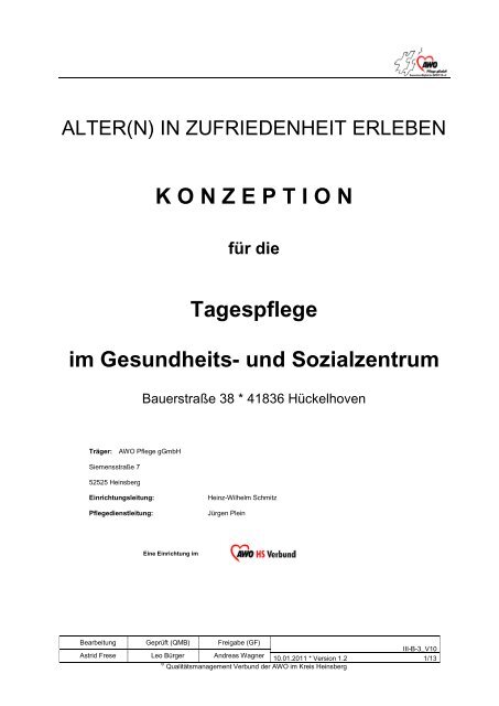 Handbuch Teil II - Arbeiterwohlfahrt Kreisverband Heinsberg e.V.