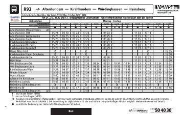R93 → Altenhundem Kirchhundem Würdinghausen Heinsberg - ZWS