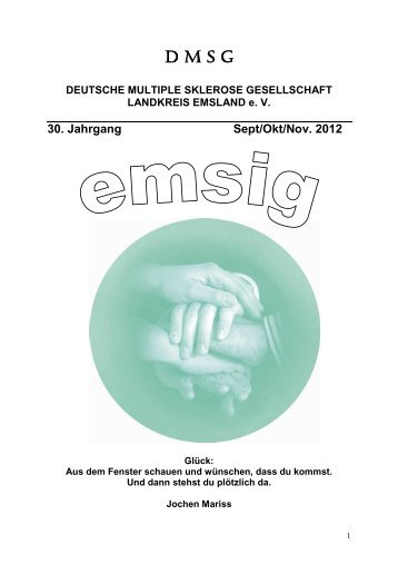 Ausgabe: emsig-sept-okt-nov-2012 - DMSG-Emsland