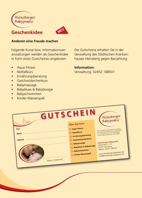 gutschein - Städtischen Krankenhaus Heinsberg