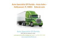 Auto Specialist Of Florida - Auto Sales - Hollywood, FL 33021 - Ezlocal.com