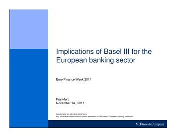 Implications of Basel III for the European banking sector