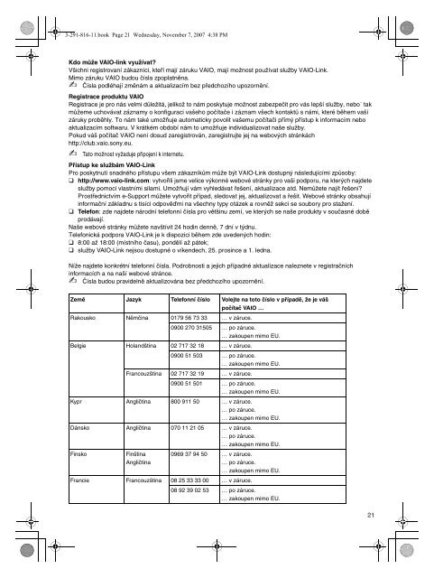 Sony VGN-FZ31SR - VGN-FZ31SR Documenti garanzia Polacco