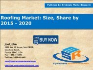 Global Roofing Market: Size by, 2015-2020
